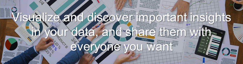 Visualize and discover important insights in your data, and share them with everyone you want